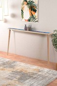 Resim bluecape Amalfi 142x12cm Doğal Ağaç Tek Sıra Traverten Taşlı Dresuar 