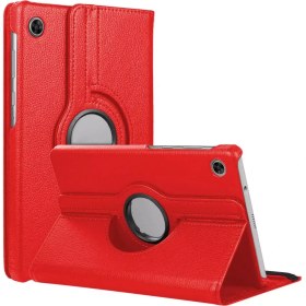 Resim Microsonic Samsung Galaxy Tab A9 Kılıf 360 Rotating Stand Deri Kırmızı 