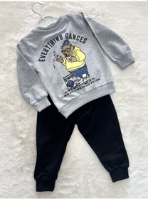 Resim Everythink Dances Baskılı Takım Gri 