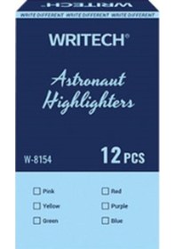 Resim Wrıtech W-8154 Astronot Fosforlu Kalem Pastel Yeşil - 12'li Kutu 