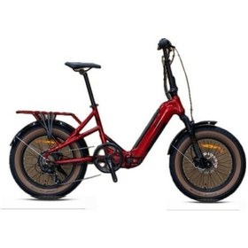 Resim Coaster - 20 - Katlanır Fat Bike - 7 Vites - Elektrikli - Elektrik Kırmızı-siyah 