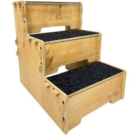 Resim Lotus Pet Design Üç Basamaklı, Demonte Kedi - Köpek Merdiveni 