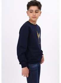 Resim Toontoy Erkek Çocuk Baskılı Sweatshirt Lacivert 