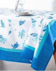 Resim Madame Coco Cornella Masa Örtüsü - 150x250 Cm - Mavi/beyaz Maor0000000044 