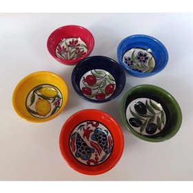 Resim El Yapımı 6'lı 8cm Sosluk Çerezlik Reçellik Seramik Kase 