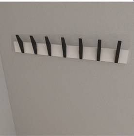 Resim Hepsi3boyutlu Modern Duvar & Kapı Kanca Askılık - 7 Adet Siyah Kanca Askılık - Model No : 4 Siyah 