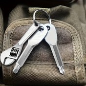 Resim 3 Adet Mini Taşınabilir Cıvata Anahtarı Seti - Ayarlanabilir Metal Cep Alet Takımı, Kamp Aksesuarları İçin Uygun, Çok Fonksiyonlu Mini Anahtarlık - Evrensel Araç, Bisiklet ve Motosiklet Onarımları için Araç - Erkekler için Yaratıcı Bir Hediye. 