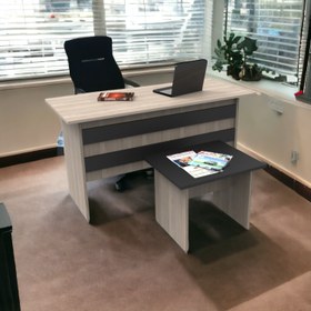 Resim L'occi Concept Diego Ab Ofis Masa Sehpa 2'li Büro Masa Takımı Meşe-Siyah 