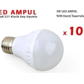 Resim Pazariz Wildlebend 3W Enerji Tasarruflu LED Ampul ( 10 Adet ) 