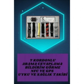 Resim 7 Kordonlu Akıllı Saat ve Oyuncu Kulaklığı Bluetooth Bağlantılı Android ve Ios Uyumlu 