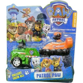 Resim Kids Oyuncak Arabalı Paw Patrol Seti A1-Yeşil Turuncu 