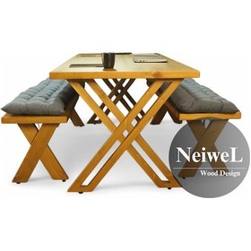 Resim Neiwel Adel Doğal Ahşap Toplantı Masası x 80 x 200 Açık Ceviz 