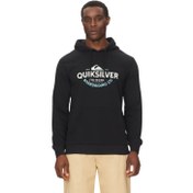 Resim Quiksilver Typed Out Hoodie Erkek Siyah Sweatshirt 