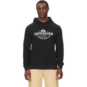Resim Quiksilver Typed Out Hoodie Erkek Siyah Sweatshirt 