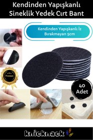 Resim Knicknack Premium Halı Kilim Sabitleyici Koltuk Kaydırmaz Kendinden Yapışkanlı Yıkanabilir Cırt Bant 40 Adet 