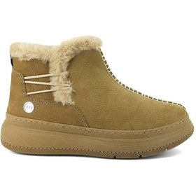 Resim Mammamia 1540 Hakiki Deri Günlük Kadın Bot-bej Bej 