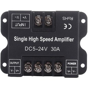 Resim Xiyyadms Dc 5-24v 30a Pwm Sinyal Güçlendirici, Tek Renk Led Şeritler İçin 3528/5050/5630/2835 , Alüminyum Kasa, Kolay Kurulum 