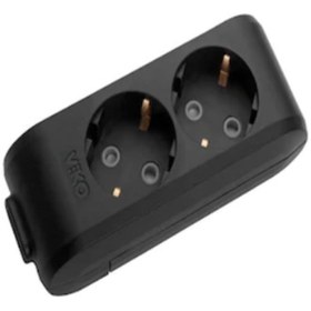 Resim VİKO Multi-let 2 Li Siyah Kablosuz Çocuk Korumalı Grup Priz 