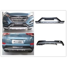 Resim Drs Tuning Hyundai Tucson Uyumlu Ön Arka Tampon Koruması Difüzör 2015 2016 