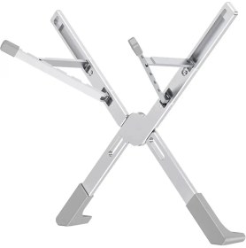 Resim Coverzone Hoco Notebook Stand Kaliteli Alüminyum Alaşım Dizüstü Bilgisayar Standı Katlanabilir Portatif Hafif ve Taşınabilir Eğim Açısı Ayarlanabilir Ev Ofis Okul Kullanımına Uygun Gümüş Renk PH51 