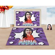 Resim Bk Gift Kişiye Özel Isimli Kadın Karikatürlü 1000 Parça Profesyonel Puzzle-1 