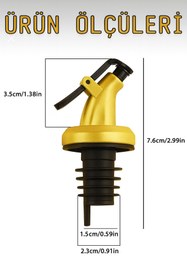 Resim Rembox 4 lü Gold Akıllı Yağdanlık Tıpası – Damlatmaz, Şık ve Dayanıklı Tasarım 