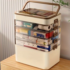 Resim Medicine Storage Box - İlaç Kutusu ile, İlk Yardım Depolama, Nem Geçirmez ve Işık Engelleyici Tasarım, Taşınabilir İlaç Dolabı, Ev ve Yurt Kullanımı için Çok Uygun 