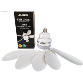 Resim ENSUN e27 tavan fanı beyaz ısık sarı ısık sıvrisinek kovar 