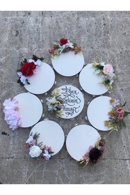 Resim Bontex Beyaz Gül Ve Cipsolu Gelin Tefi – Kına Eğlence Aksesuarı 