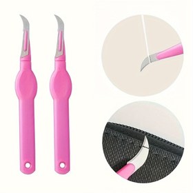 Resim Mor Plastik Saplı 1 Adet Ergonomik Tutuşlu Dikiş Makasları - El Sanatları, Kumaş İşleri ve Kumaş İşleri İçin Keskin Hassas Kesme Aracı, Dayanıklı Sağlam İnşaat, Dikiş Malzemeleri ve Malzemeleri 