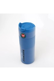 Resim Tohana French Press Paslanmaz Çelik Termos (Mavi) 450 ML. 