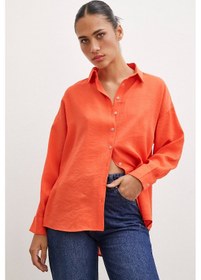 Resim Never More Basic Modal Gömlek Oranj Oranj 