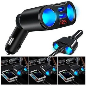 Resim Konesam Araç Çakmaklığı Usb Şarj Cihazı - Çift Usb Girişli Telefon Şarj Aleti 