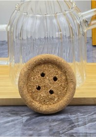 Resim Ecolis Cam Yağdanlık Takımı - Mantar Kapaklı Yağlık Takımı - 2x750 Ml 