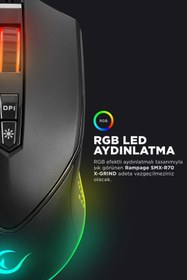 Resim Rampage SMX-R43 X-GRIND 6400 Dpi RGB Led Efektli Gaming Oyuncu Mouse 