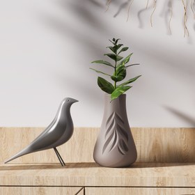 Resim Silikon Yaprak Oyma Vazo Kalıbı, Reçine Döküm, Alçı Beton Vazo Kalıbı - DIY Ev Dekoru, Tekrar Kullanılabilir, Demolasyona Kolay, Yüksek Kaliteli Silikon, Vazo Yapımı Malzemeleri 