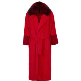 Resim Kırmızı Tekstil - Kürk Kadın Kürk Kaban - K23IKM320362-H1W 