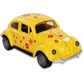 Resim Sürtmeli Desenli Kaplumbağa Araba Vosvos Araba 12 cm Sarı 