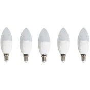 Resim FOBLIGHT 7 Watt E14 Buji Ampul - Gün Işığı - 5li Paket 