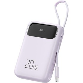 Resim Mcdodo MC-3245 10.000 mAh 20W Type-C Şarj Kablolu Mor Powerbank 