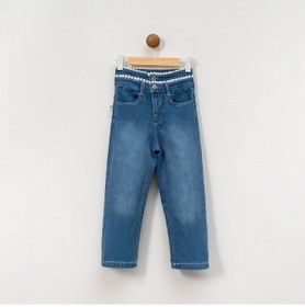 Resim Overdo Kids Kız Çocuk 5-8 Yaş Beli Güpürlü Pantolon - Çok Renkli 