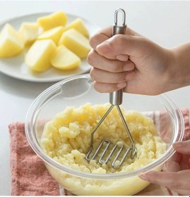 Resim Morponi Paslanmaz Metal Patates Ezici 24 Cm Gri 