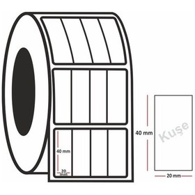 Resim Kuşe Etiket 40X20 MM 4000'lik Rulo 