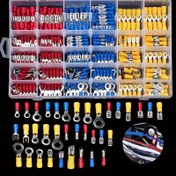 Resim 102 Parça Evrensel Elektrikli Sıkma Terminal Seti - Otomotiv ve Denizcilik Kablolama için Yalıtımlı Halka Çatal Spade Bağlantı Noktaları ile Karışık Kablo Konnektör Kit - Şarj Edilmemiş, Pil Dahil Değildir 