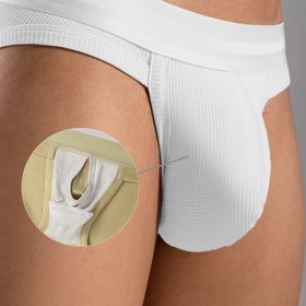 Resim Erkekler için Seksi Yüksek Yırtmaçlı Külotlar Spor Erkek Külotları Nefes Alabilir ve Rahat Modaya Uygun Büyük Torba Külotlar Düz Renk Erkek İç Çamaşırı 