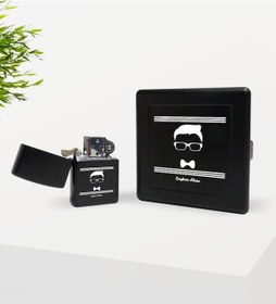 Resim Kişiye Özel Yakışıklı Babam Tasarımlı Siyah Metal Sigara Tabakası N11.2047 