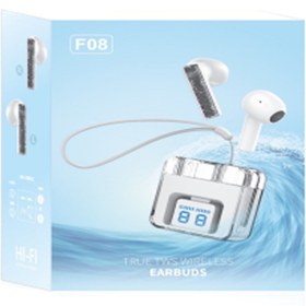 Resim Karler Bass F08 Dijital Şarj Göstergeli TWS Bluetooth Kulaklık - Mavi 380113 