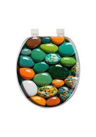 Resim Softy Classic Desenli Yumuşak Klozet Kapağı 6618 Beyaz 