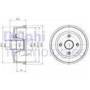 Resim Delphi Bf472 Fren Kampanasi Arka (OPEL: CORSA C) 418001 (WF422852) 