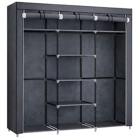 Resim Teknor -prado Trend Xxl Bez Dolap İki Bölmeli Askılık & Raflı Onix Gri 